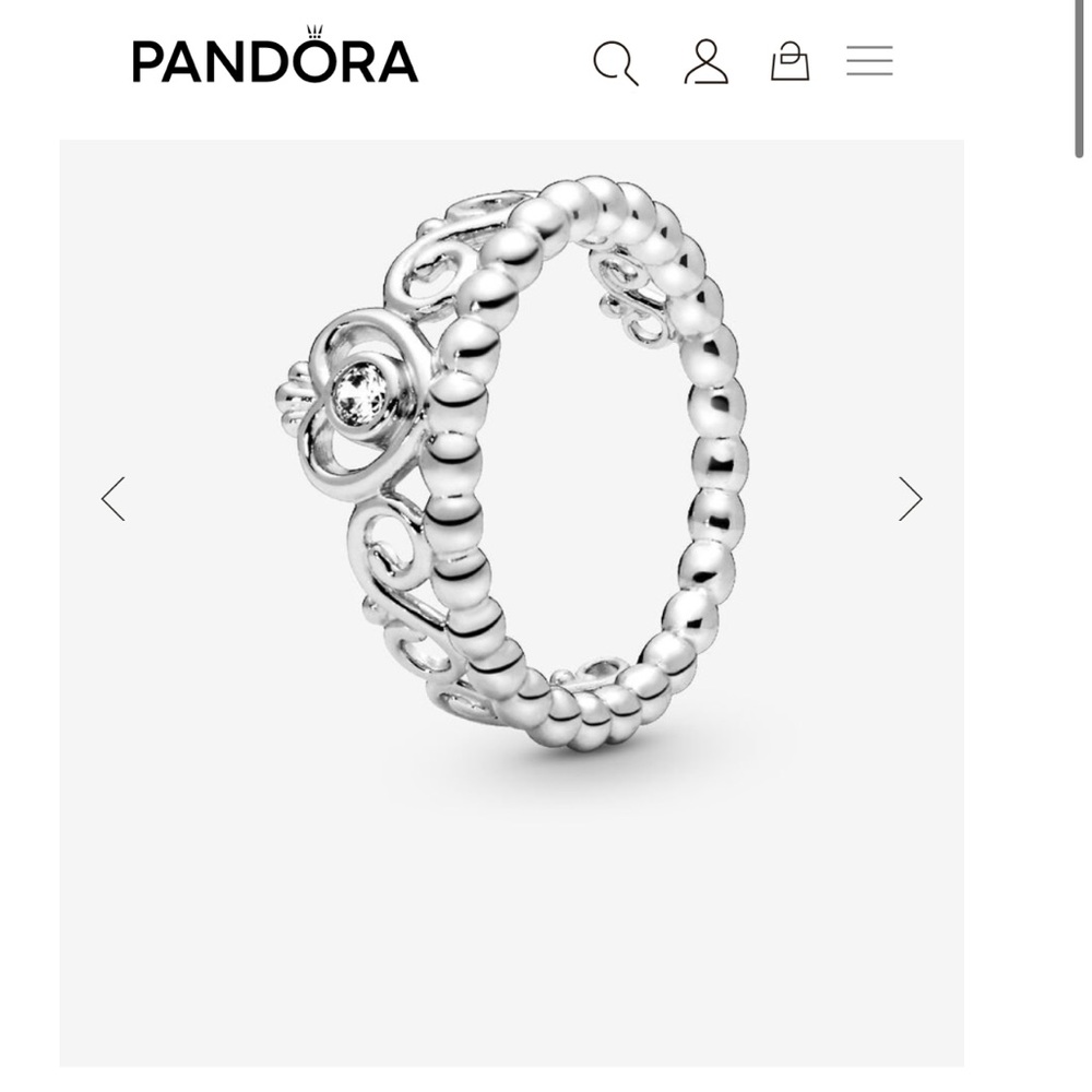 Pandora Silver Tiara Crown Ring